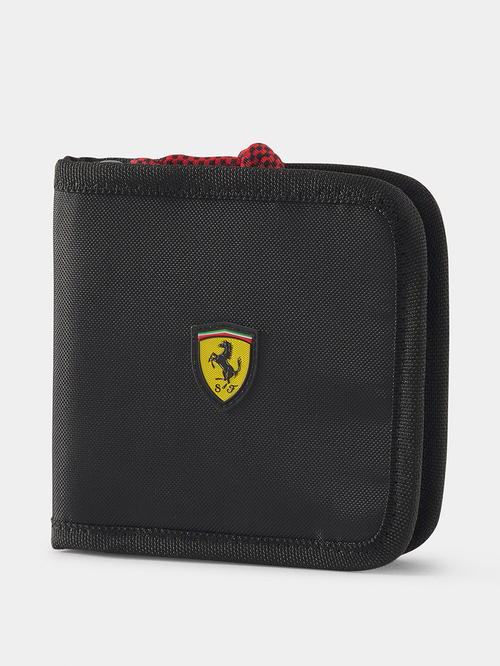 Buy Ferrari Fanwear Zip Around Wallet Black For Men Styli Saudi
