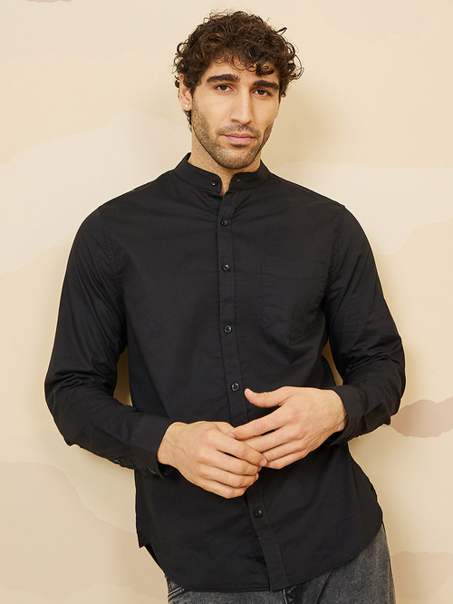 Muscle fit grandad shirt sales