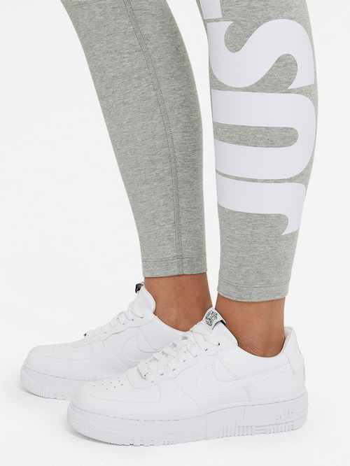 Buy NSW Essential Just Do It Print Leggings Grey For Women Styli UAE