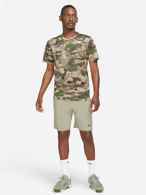 Buy Dri Fit Camo All Over Print T Shirt Khaki For Men Styli Saudi