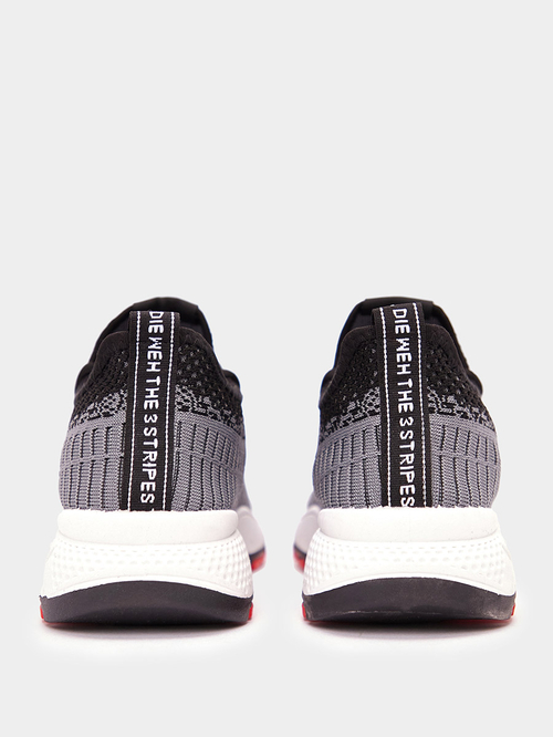 Buy Lace Up Knit Sneakers Grey For Men Styli Saudi