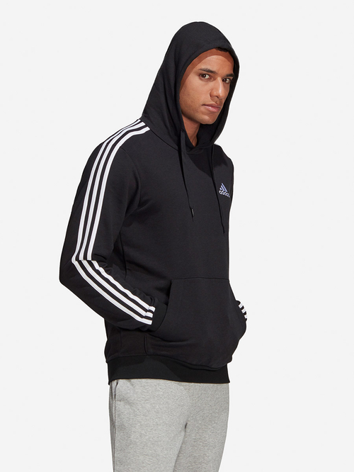 Buy Side Striped Sleeves Fitted Hoodie Black For Men Styli Saudi