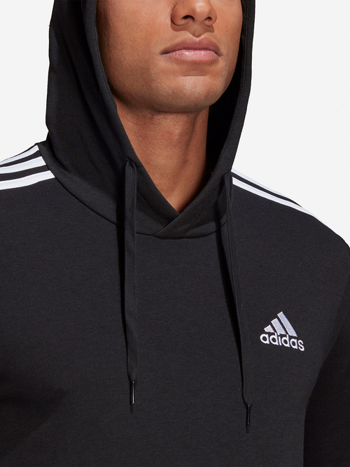 Buy Side Striped Sleeves Fitted Hoodie Black For Men Styli Saudi