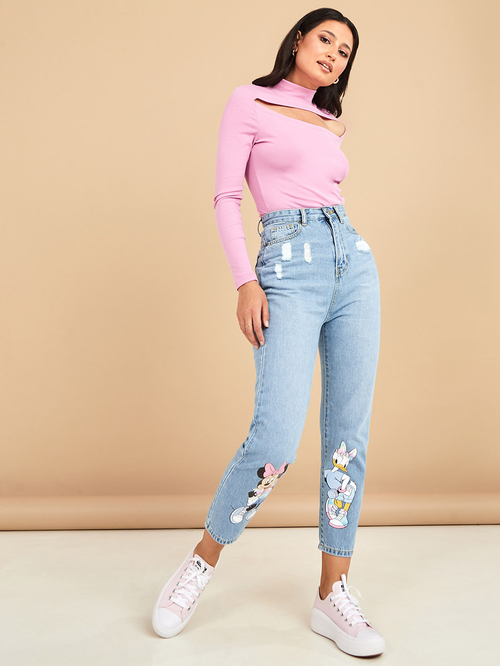 Jeans mom minnie top