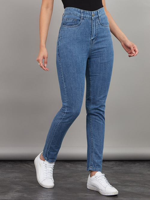 High waisted jeans without belt loops best sale