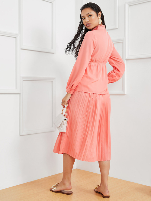Pleated midi skirt co ord clearance