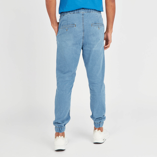 Blue jean jogger pants top