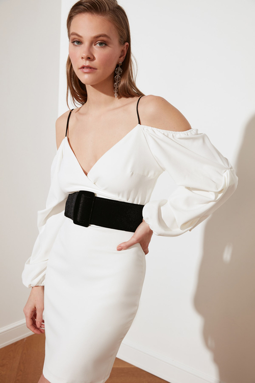 Cold shoulder long sleeve dress discount