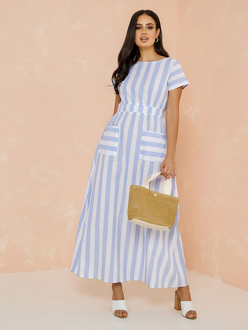 Striped maxi hot sale