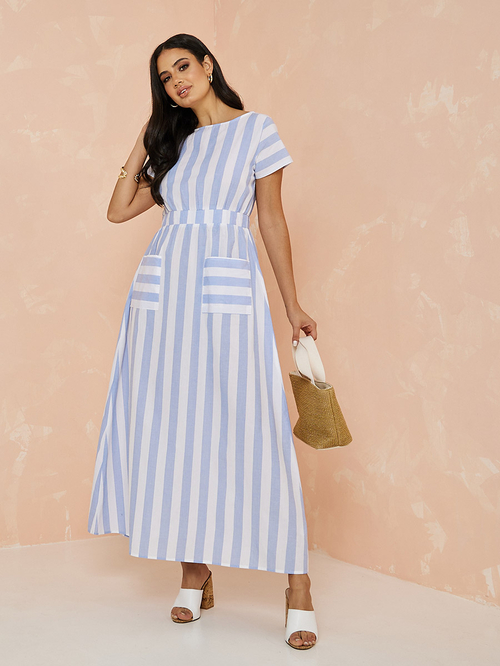 Blue line dress online