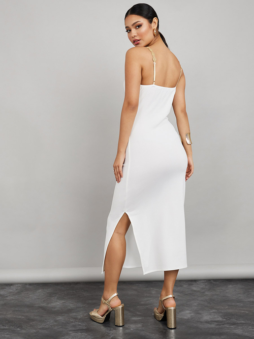 Strappy side bodycon dress discount