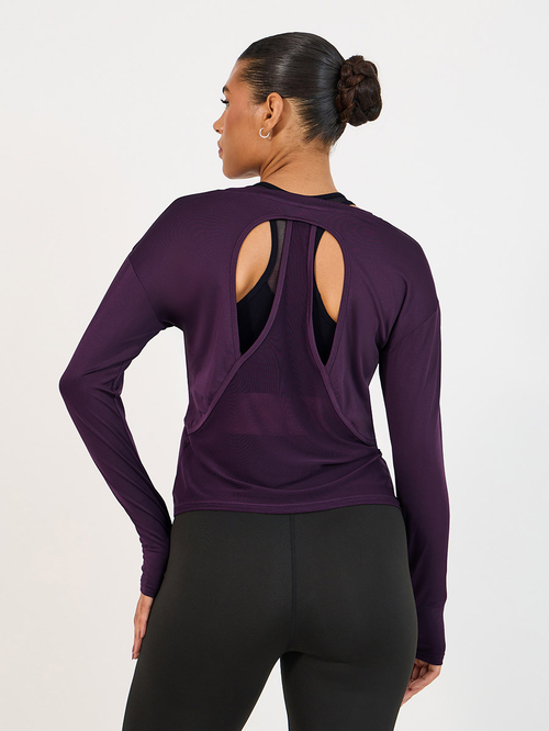 Open back yoga top cheap