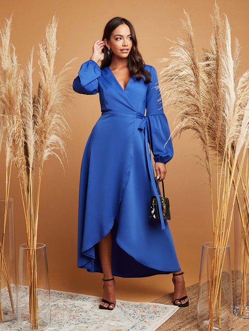 V neck a line midi dress discount