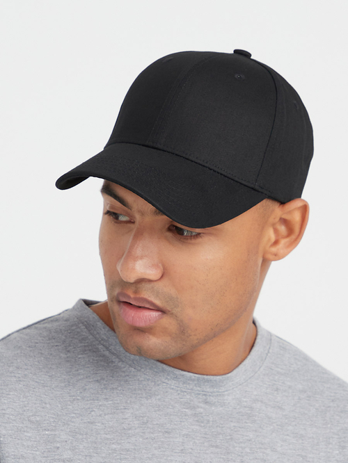Buy Curved Peak Baseball Cap Black For Men Styli Saudi