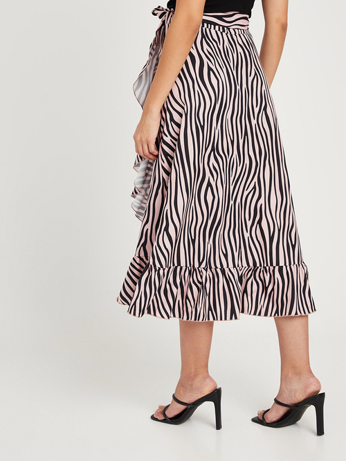Zebra print frill skirt cheap