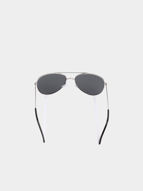 Buy Thin Frame Aviator Sunglasses with Nose Pads Silver For Men Styli Saudi