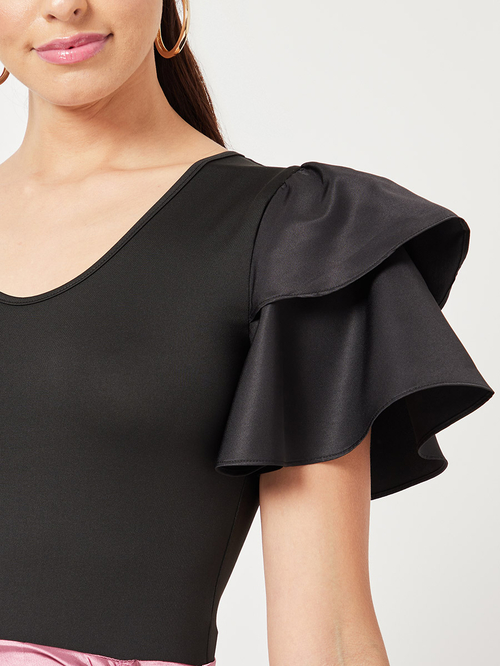 Double bell sleeve dress top