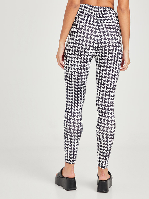 Buy High Waist Houndstooth Print Leggings Multi For Women Styli Saudi