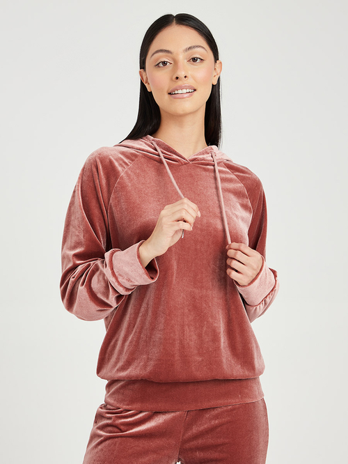 Plain long sleeve store velvet loose hoodie