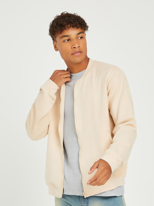 Bomber jacket cream top