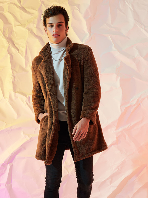 Faux fur jacket tan cheap