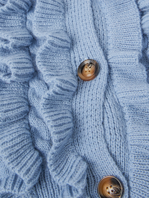 Light blue cable knit cardigan clearance