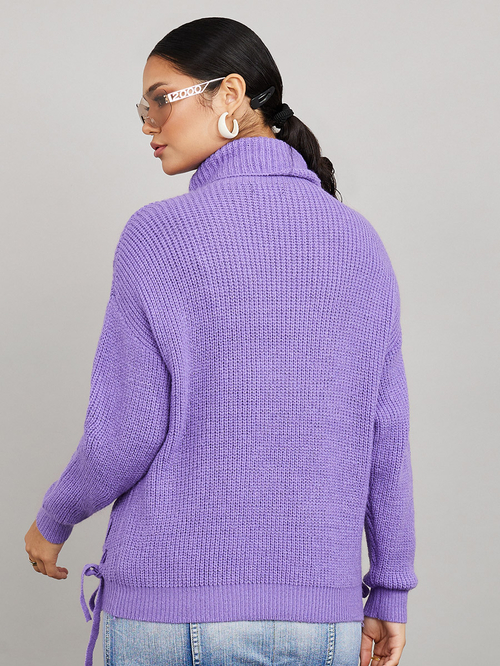 Side lace up sweater online