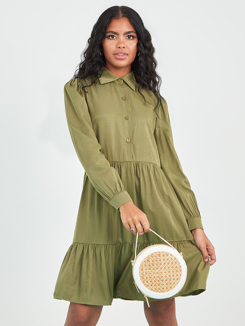 Button closure dress clearance