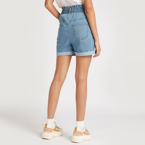 Paperbag waist denim shorts online