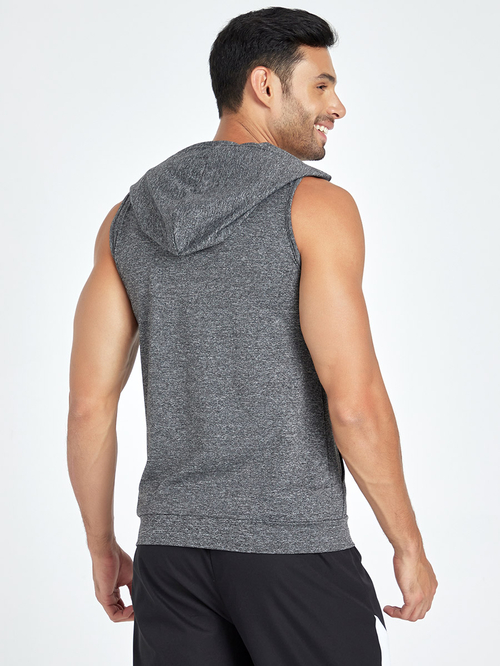 Sleeveless full zip hoodie outlet