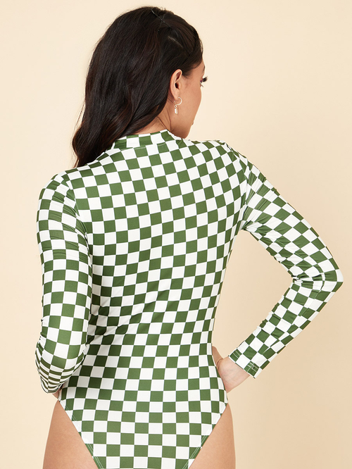 Checkered bodysuit online