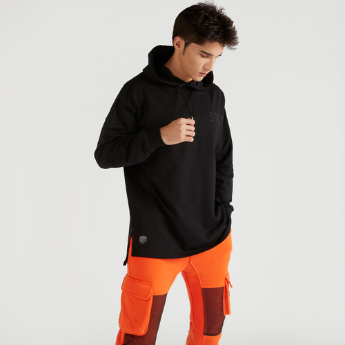 Buy Longline Hooded Sweatshirt Black For Men Styli Kuwait