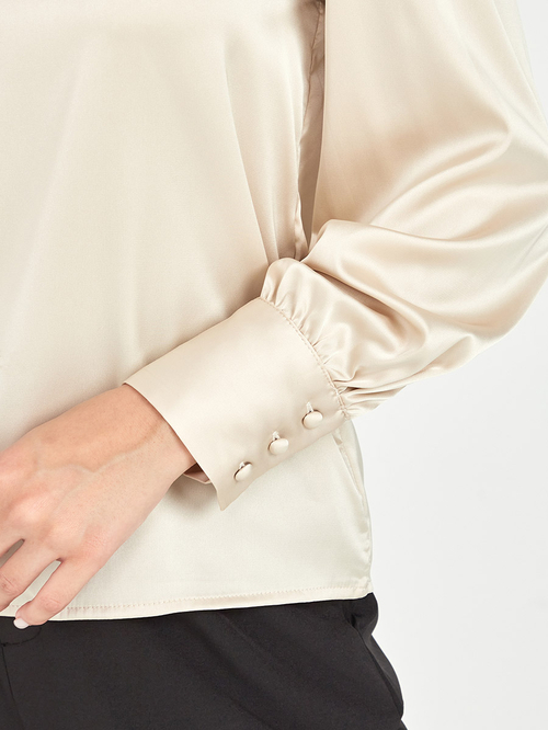 Cream satin blouse store