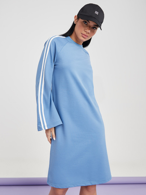 Striped long sleeve t shirt dress outlet