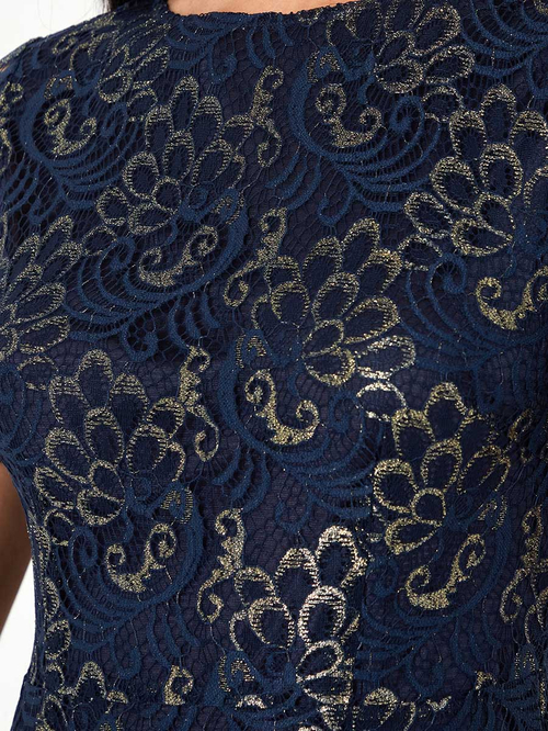 Embroidered lace overlay dress clearance