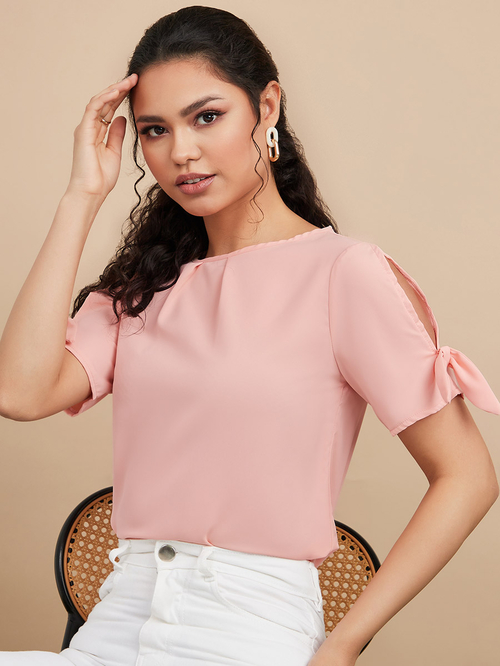 Slit sleeve top new arrivals