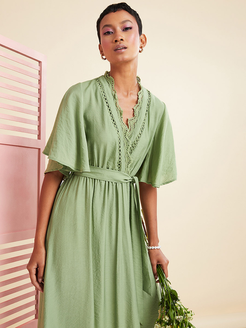 Wrap short sleeve maxi dresses deals