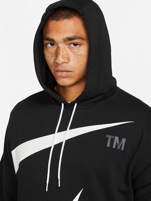 Buy NSW Swoosh Pullover Semi Brushed Back Hoodie Black For Men Styli UAE