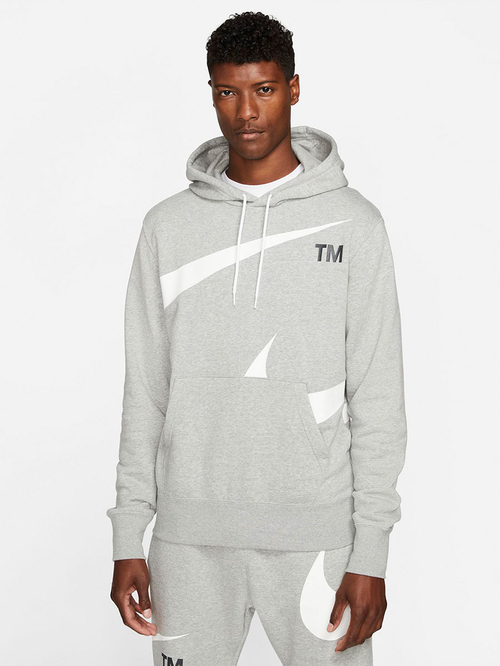 Buy NSW Swoosh Pullover Semi Brushed Back Hoodie Grey For Men Styli UAE