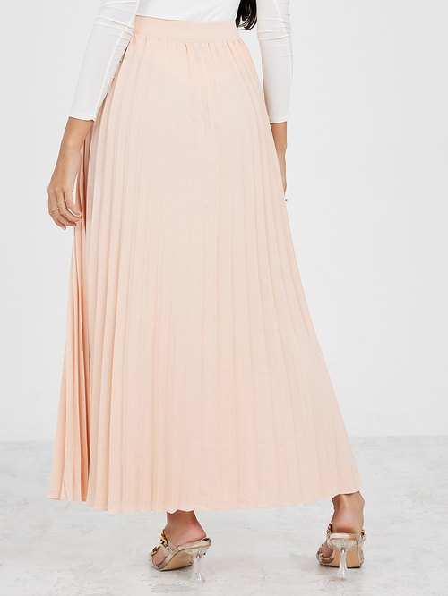 Maxi pleated skirt pink 2025