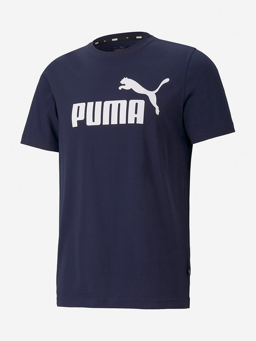 Buy Essentials Logo Print Jersey T shirt Navy Blue For Men Styli UAE