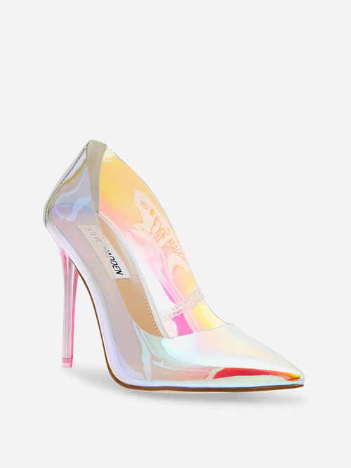 Buy Iridescent Pointed Toe Stiletto Pumps Multi For Women Styli UAE