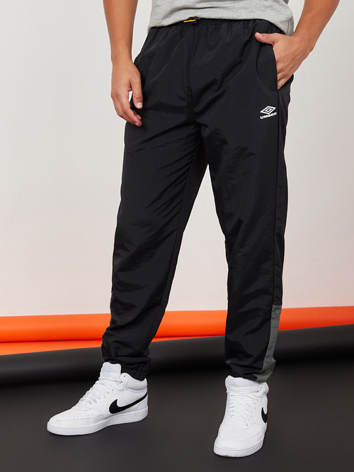Buy Panelled Track Pants with Side Pocket Black For Men Styli Saudi