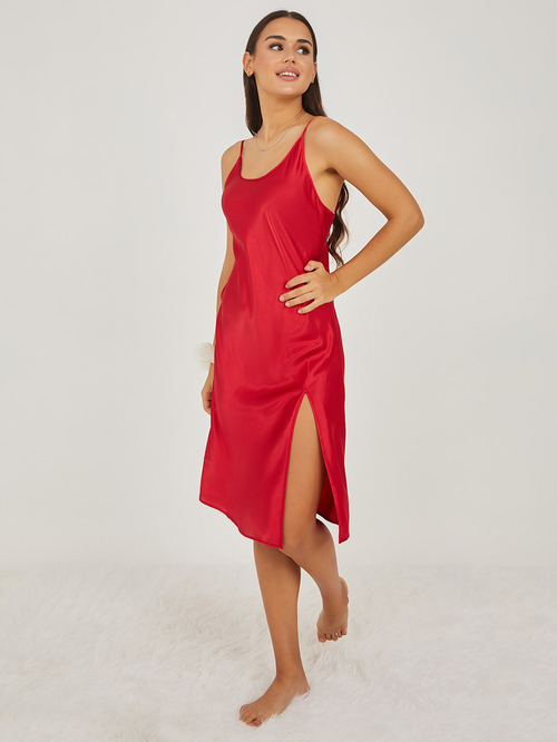 Satin cami slip dress 2025