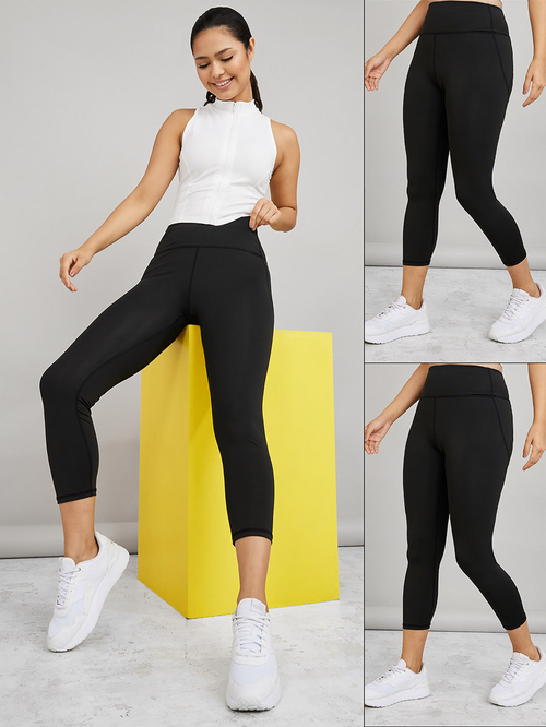 Elastic waistband capris outlet