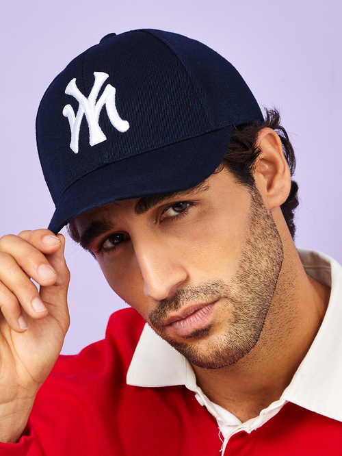 Navy ball cap embroidered on sale