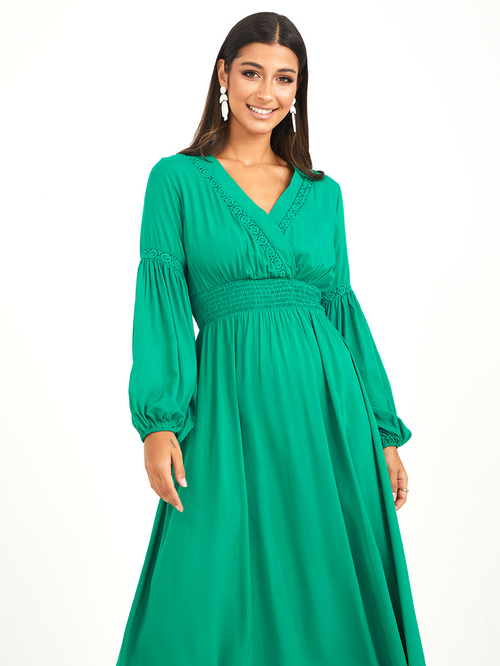 Empire waist green dress top