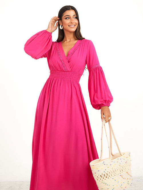 Empire maxi dress with sleeves online