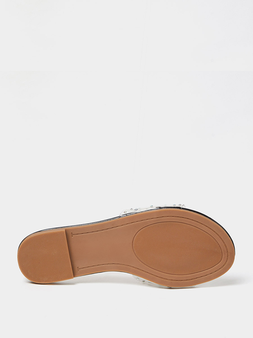 Buy Clear Strap Flat Sandals Black For Default Category Styli Saudi