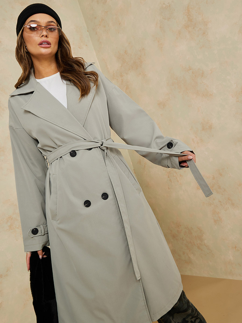 Knee length trench coat outlet
